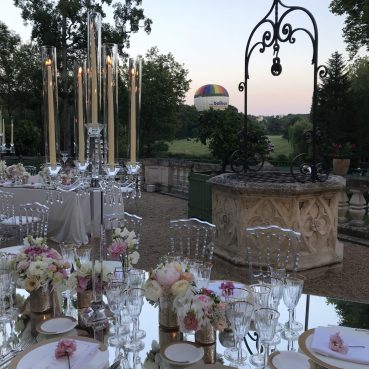 table de mariage au châteaux